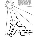 Dibujo para colorear Dibujo De Bebe Bajo El Sol Para Pintar Y Colorear Al Bebe Samuel Hijo De Ana