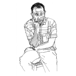 Dibujo para colorear Dibujo De Hombre Aburrido Sin Nada Que Hacer Para Pintar Y Colorear