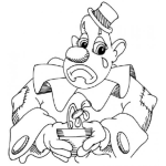 Dibujo para colorear Payaso Triste Para Pintar Y Colorear Dibujo De Payaso Llorando