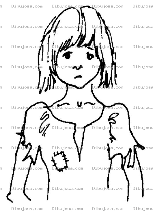 Dibujo para colorear Proverbios 19 17 Dibujo De Nina Pobre Para Pintar Y Colorear