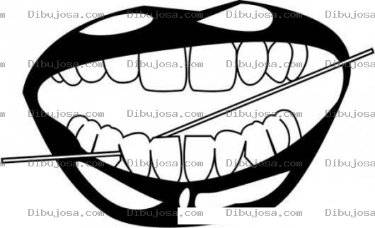 Dibujo para colorear Dibujo De Hilo Dental Para Pintar Y Colorear Dental Floss