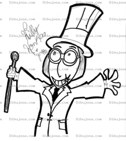 Dibujo para colorear Dibujo De Willy Wonka Para Pintar Y Colorear