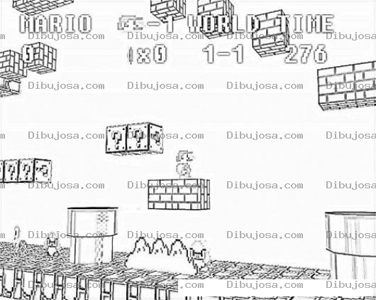 Dibujo para colorear Dibujo Del Juego De Mario Bros 3D Para Pintar Y Colorear