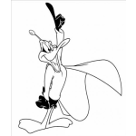 Dibujo para colorear Dibujo Del Pato Lucas Para Pintar Y Colorear Patolucas Con Capa