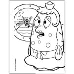 Dibujo para colorear bob esponja manejando para colorear