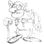 Dibujo para colorear Mono Viejo Para Pintar Y Colorear Dibujo De Mico Abuelito Simio Viejito