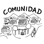 Dibujo para colorear Dibujo De Comunidad Para Pintar Y Colorear Pueblo Barrio Aldea Canton O Caserio