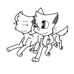 Dibujo para colorear Pareja De Gatos Para Pintar Y Colorear Gato Con Gata