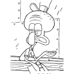 Dibujo para colorear calamardo para colorear