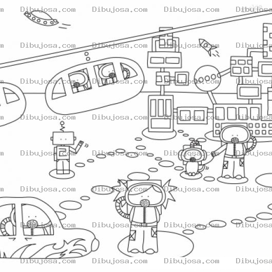 Dibujo para colorear Dibujo De Teleferico Del Futuro Para Pintar Y Colorear
