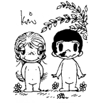 Dibujo para colorear Dibujo De Adan Y Eva Como Ninos Para Pintar Y Colorear
