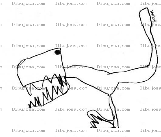 Dibujo para colorear Dibujo De Dinosaurio Infantil Para Pintar Y Colorear