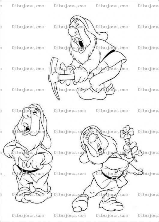 Dibujo para colorear El Enanito Dormilon