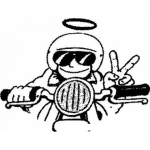 Dibujo para colorear Dibujo De Motorista Bueno Para Pintar Y Colorear