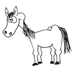 Dibujo para colorear Dibujo De Caballo Para Iprimir Colorear Y Pintar