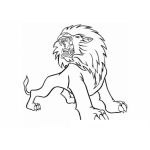 Dibujo para colorear Dibujo De Leon Rugiendo Para Pintar Y Colorear El Rugido De Un Leon que Ruge fuerte