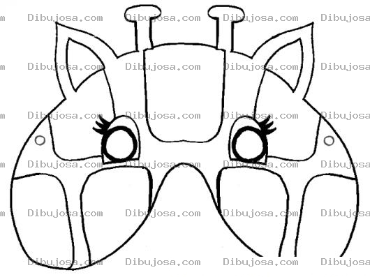 Dibujo para colorear Mascara De Jirafa Para Pintar Y Colorear
