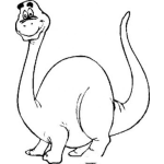 Dibujo para colorear Dibujo De Dinosaurio Sejudo Y Gordito Para Pintar Y Colorear