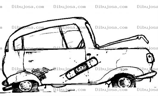 Dibujo para colorear Dibujo De Carro Viejo Abandonado y Descompuesto Para Pintar Y Colorear compramos carros abandonados y tirados