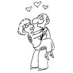 Dibujo para colorear Viejito Pero Cumplidor Dibujo Para Pintar Y Colorear Pareja De Viejitos Donde El Viejito Aun Potente Carga A Su Esposa Po