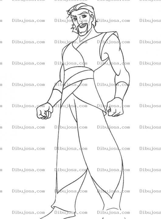 Dibujo para colorear Dibujo De Simbad El Marino Para Pintar Y Colorear A Simbadelmarino