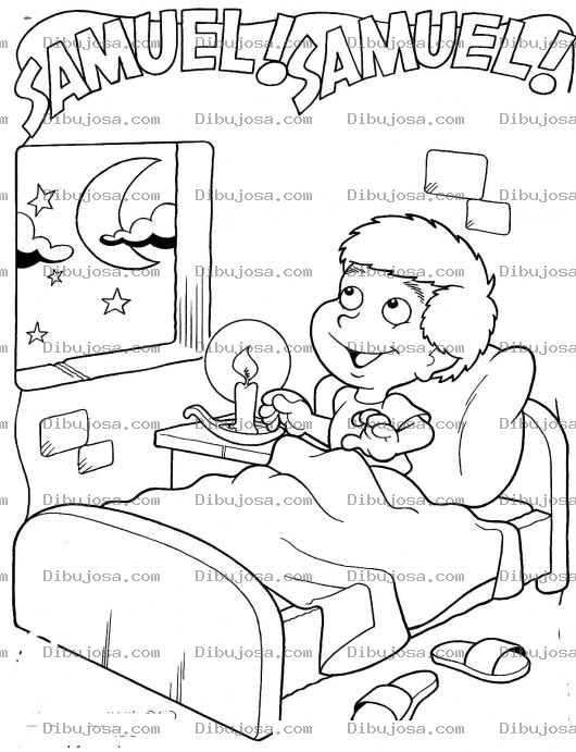 Dibujo para colorear Samuel Samuel Dibujo De DIOS Llamando Al Nino Samuel SamuelSamuel