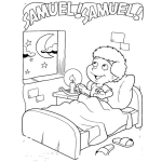 Dibujo para colorear Samuel Samuel Dibujo De DIOS Llamando Al Nino Samuel SamuelSamuel
