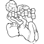 Dibujo para colorear Dibujo De Ninos Jugando Cubitos Para Pintar Y Colorear Juego De Trocitos De Madera