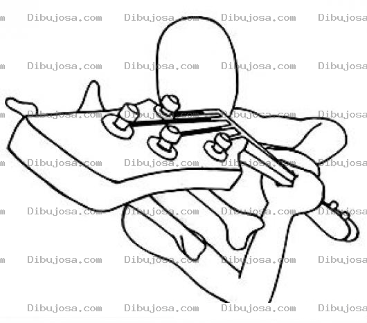 Dibujo para colorear Dibujo De Guitarrazo Para Pintar Y Colorear