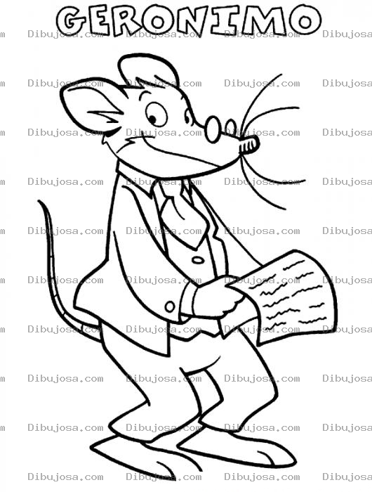 Dibujo para colorear Ratongeronimo Dibujo Del Ratoncito Geronimo Para Pintar Y Colorear Al Raton Geronimo geronimigeronimo