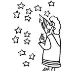 Dibujo para colorear Dibujo De Abraham Contando Las Estrellas Del Cielo Para Pintar Y Colorear La Descendencia De Abraham