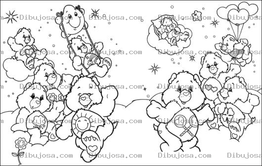 Dibujo para colorear Dibujo De Los Ositos Carinositos Para Imprimir Pintar Y Colorear