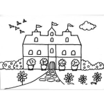 Dibujo para colorear Colorear casa grande