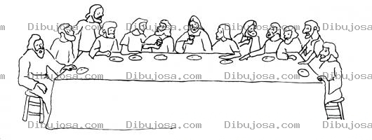 Dibujo para colorear Dibujo De La Ultima Cena De Jesus Para Pintar Y Colorear Dibujosbiblicos