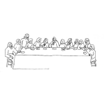 Dibujo para colorear Dibujo De La Ultima Cena De Jesus Para Pintar Y Colorear Dibujosbiblicos