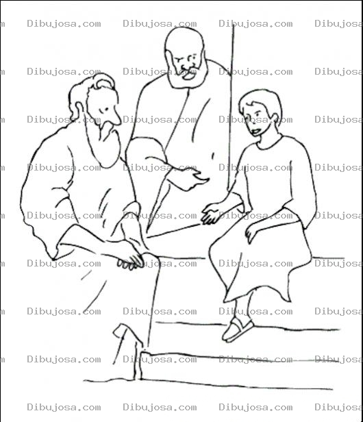 Dibujo para colorear Dibujo De Jesus Adolescente Hablando Con Los Fariseos Para Pintar Y Colorear Dibujocristiano