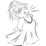 Dibujo para colorear Dibujo De Mujer Cantando Opera Para Pintar Y Colorear Gorda Cantante De Opera