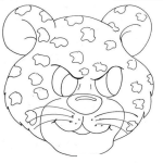 Dibujo para colorear Cara De Leopardo Para Pintar Y Colorear