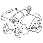 Dibujo para colorear Dibujo De Carro Con Boca Para Pintar Y Colorear Cacharrito Perol