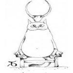 Dibujo para colorear Dibujo De Gato Toro Para Pintar Y Colorear Gato Con Cuernos De Toro