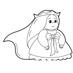 Dibujo para colorear Dibujo De Nina Reina Para Pintar Y Colorear Reinita Con Corona Reynita Ninareyna