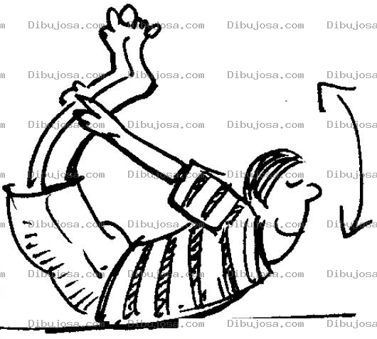 Dibujo para colorear Dibujo De Atleta Haciendo Ejercicios De Estiramiento Para Pintar Y Colorear