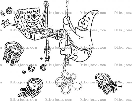 Dibujo para colorear Pintar Bob Esponja