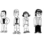 Dibujo para colorear 4 Chicos Para Pintar Y Colorear