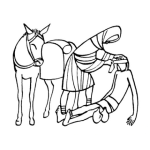 Dibujo para colorear Elbuensamaritano Dibujo Del Buen Samaritano Para Pintar Y Colorear Al Zamaritano De Samaritana