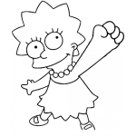 Dibujo para colorear Lisasimpson Va Por Mano Dura Dibujo Para Pintar Y Colorear A Lisa Simpson Hermana De Bartsimpson