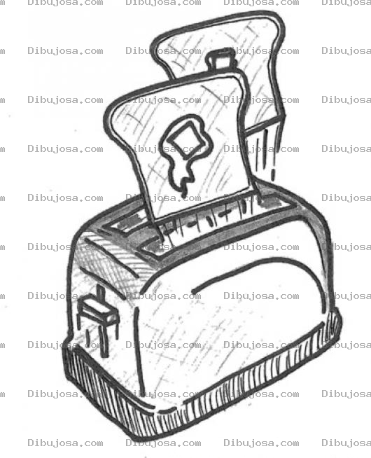 Dibujo para colorear Dibujo De Tostadora De Pan Para Pintar Y Colorear