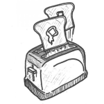 Dibujo para colorear Dibujo De Tostadora De Pan Para Pintar Y Colorear