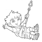 Dibujo De Diego Primo Y Amigo De Dora Exploradora Para Pintar Y Colorear