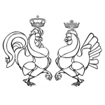 Dibujo para colorear El Rey Gallo Y La Reina Gallina Para Pintar Y Colorear